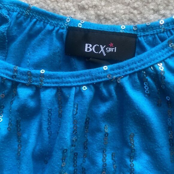 BCX Girl Turquoise Sequined Top! - Picture 3 of 7